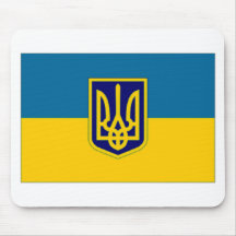 Ukraine President at sea Flag Mouse Pads