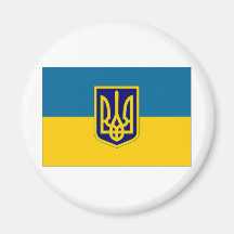Ukraine President at sea Flag Refrigerator Magnets
