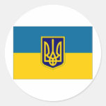 Ukraine President at sea Flag Sticker