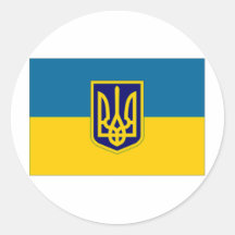 Ukraine President at sea Flag Sticker