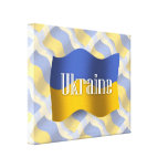 Ukraine Waving Flag Gallery Wrapped Canvas