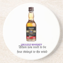 Ukulele Whiskey Coasterd