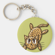 Ultra Cute Anime Leopard Kitty Key Chains