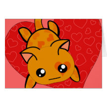 Ultra Cute Kawaii Kitty Love Card