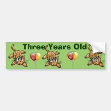 Ultra Cute Leopard Safari Birthday Invitations Wit Bumper Stickers