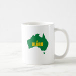 Uluru Green and Gold Map Mugs