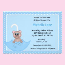 Umbrella Bear Baby Shower Invitation invitations