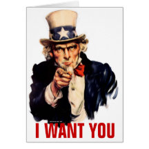 Uncle Sam Customisable Card