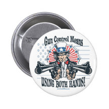 Uncle Sam Gun Control Button
