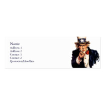 Uncle Sam Profile Cards business cards