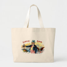 Uncle Sam USA Flag 4th of July Patriotic Vintage Bags