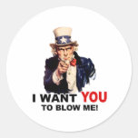 Uncle Sam WANT YOU BLOW ME stickers