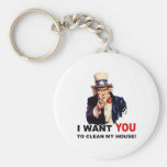 Uncle Sam WANT YOU CLEAN MY HOUSE keychains