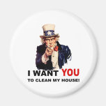 Uncle Sam WANT YOU CLEAN MY HOUSE magnets