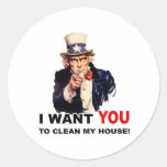 Uncle Sam WANT YOU CLEAN MY HOUSE stickers