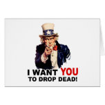 Uncle Sam WANT YOU DROP DEAD cards