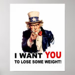 Uncle Sam WANT YOU LOSE WEIGHT posters