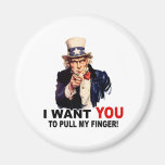 Uncle Sam WANT YOU PULL MY FINGER magnets