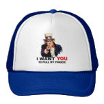 Uncle Sam WANT YOU PULL MY FINGER hats
