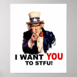 Uncle Sam WANT YOU stfu posters