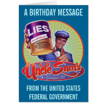 Uncle Sam's Canned Lies Card
