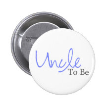 Uncle To Be (Blue Script) Buttons