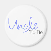 Uncle To Be (Blue Script) Fridge Magnets