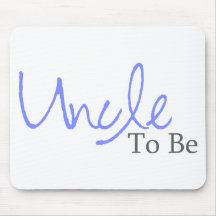 Uncle To Be (Blue Script) Mouse Mats