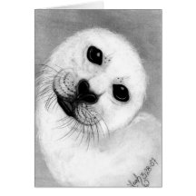 Unconditional Love Harp Seal Greeting Card
