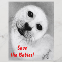 Unconditional Love Harp Seal Personalized Flyer
