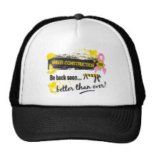Under Construction Breast Cancer Mesh Hat
