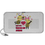 Under My Sting Funny Valentine Bees iPhone Speaker