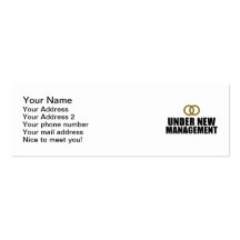 Under New Management Wedding Business Card Template