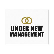 Under New Management Wedding Canvas Print