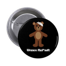 Under RePaiR Teddy Bear badge / button