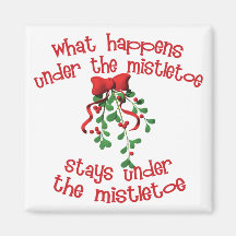 Under the Mistletoe Fridge Magnet