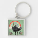 Under the Rainbow Ostrich  Keychain
