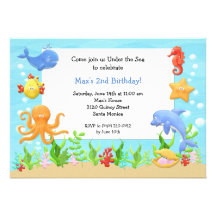 Under the Sea Birthday Party Invitation
