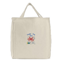 Under The Sea Embroidered Bag