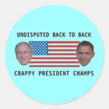Undisputed Champs! Round Sticker