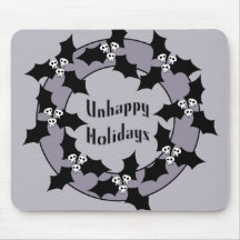 Unhappy Holiday Wreath Mousepad