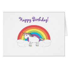 Unicorn birthday card