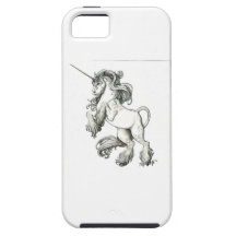 Unicorn black and white iPhone 5 case