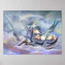 Unicorn Of Peace Art Poster/Print