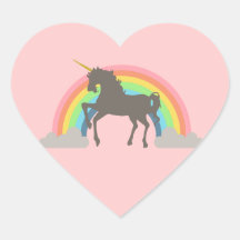 Unicorn Power Heart Stickers