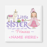 Unicorn Princess Little Sister Magnets