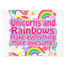 Unicorns and Rainbows Invite
