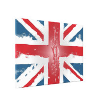 Union Jack British flag  Abstract wax art Gallery Wrap Canvas