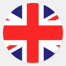 Union Jack British Flag Round Stickers
