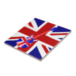 Union Jack British Guitar Art 2 Ceramic Tile
